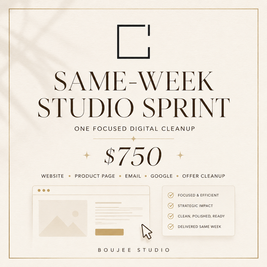 Same-Week Studio Sprint